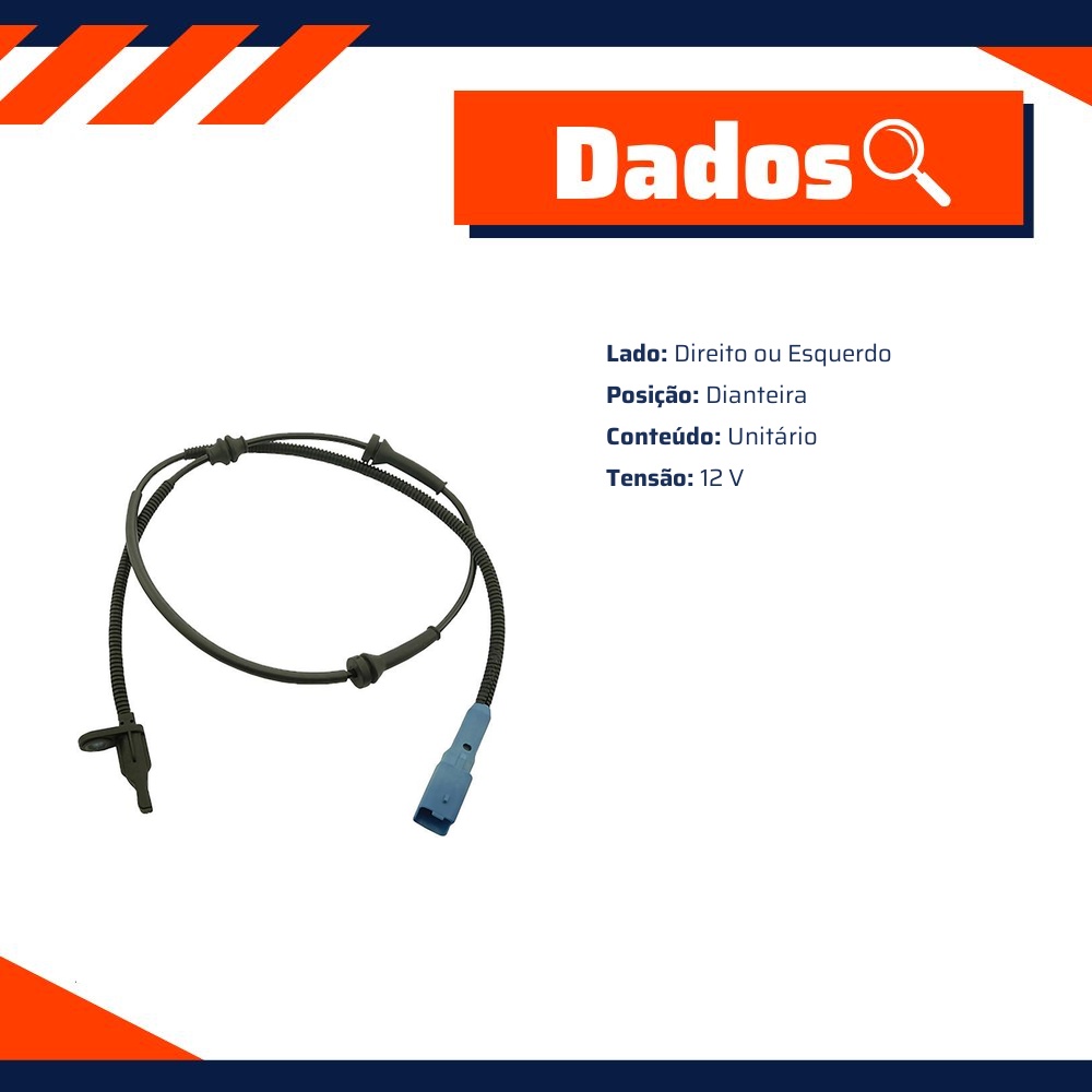 Sensor ABS Dianteiro - Gauss - GS2084