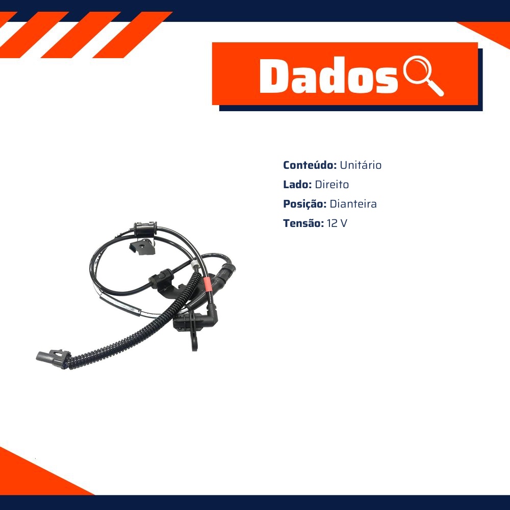 Sensor ABS Lado Direito - Gauss - GS2005