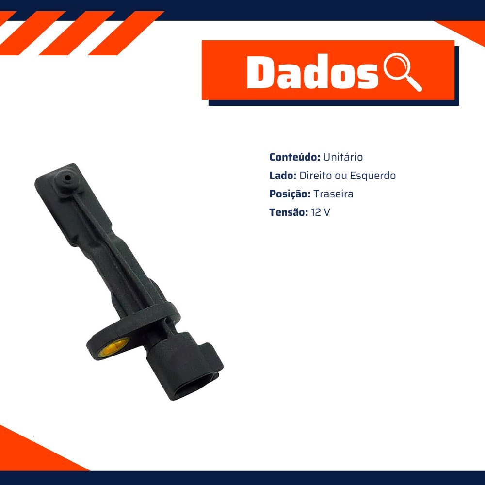 Sensor ABS Traseiro Direito ou Esquerdo para Jeep Wrangler - Gauss - GS2126