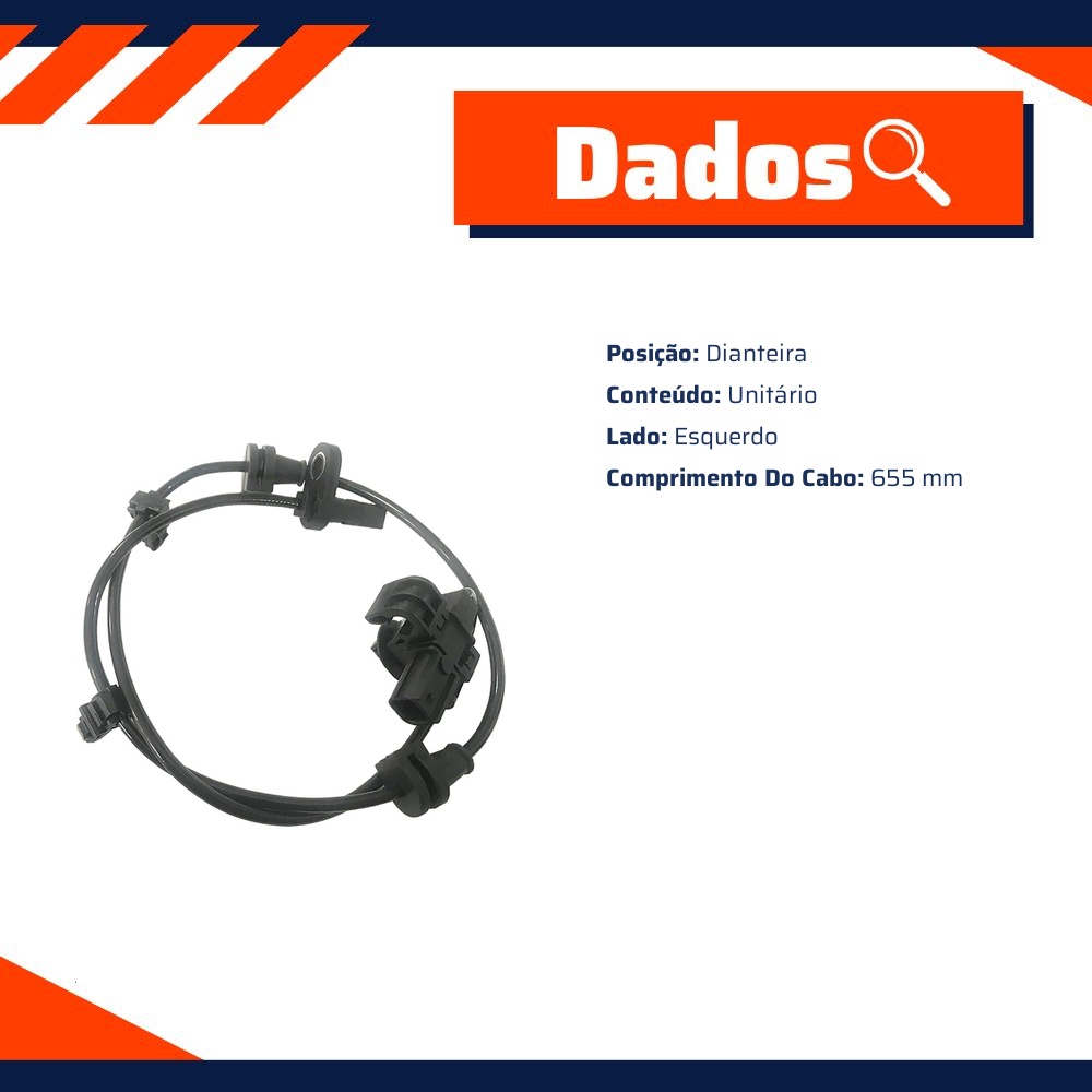 Sensor ABS Dianteiro Esquerdo para Honda Civic - Gauss - GS2017