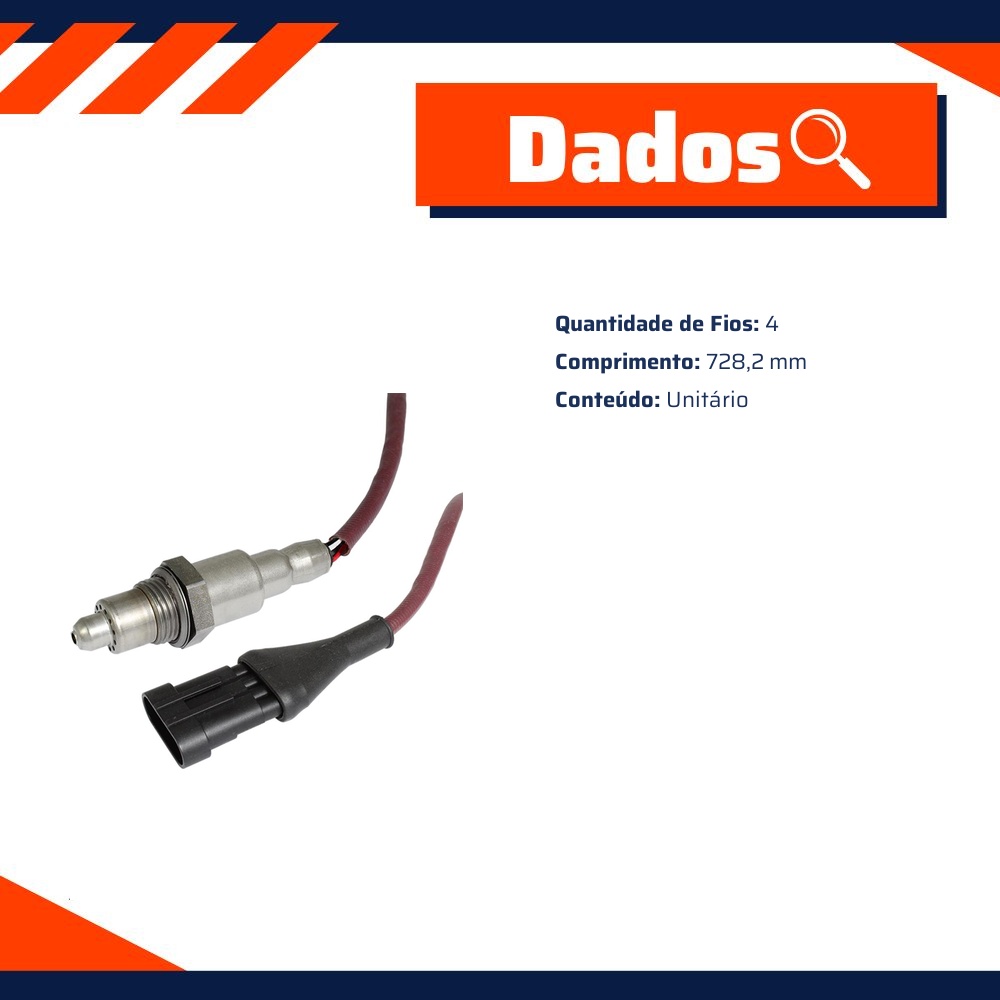 Sonda Lambda 12V para Fiat Mobi e Uno - Gauss - GO9157