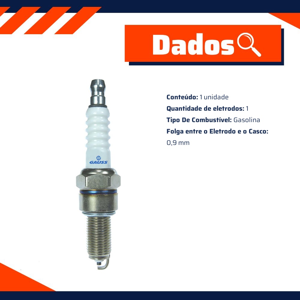 Vela de Ignição - Gauss - GV8R03-09