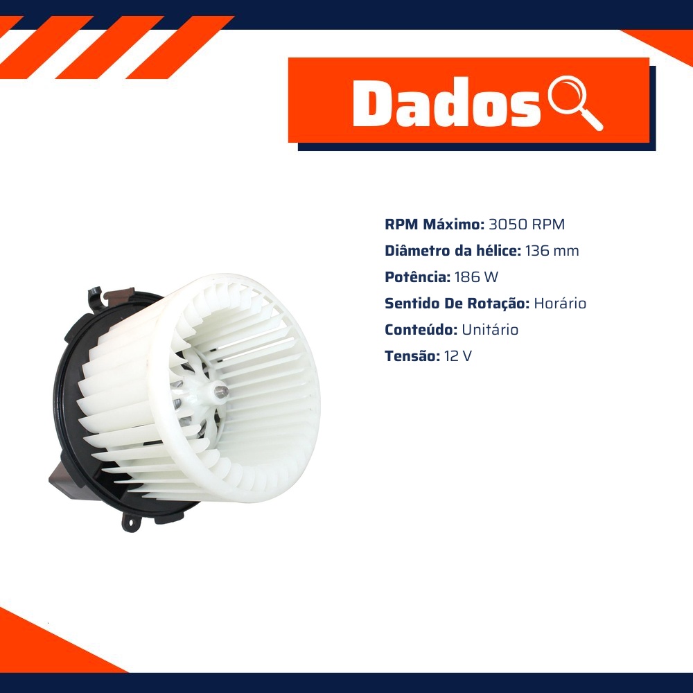Motor do Ventilador Interno - Gauss - GE4009