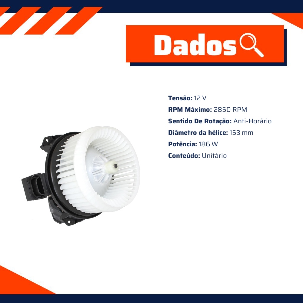 Motor do Ventilador Interno - Gauss - GE4137