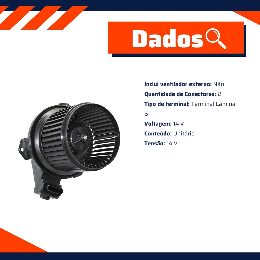 Motor do Ventilador Interno para Toyota Etios - Gauss - GE4142