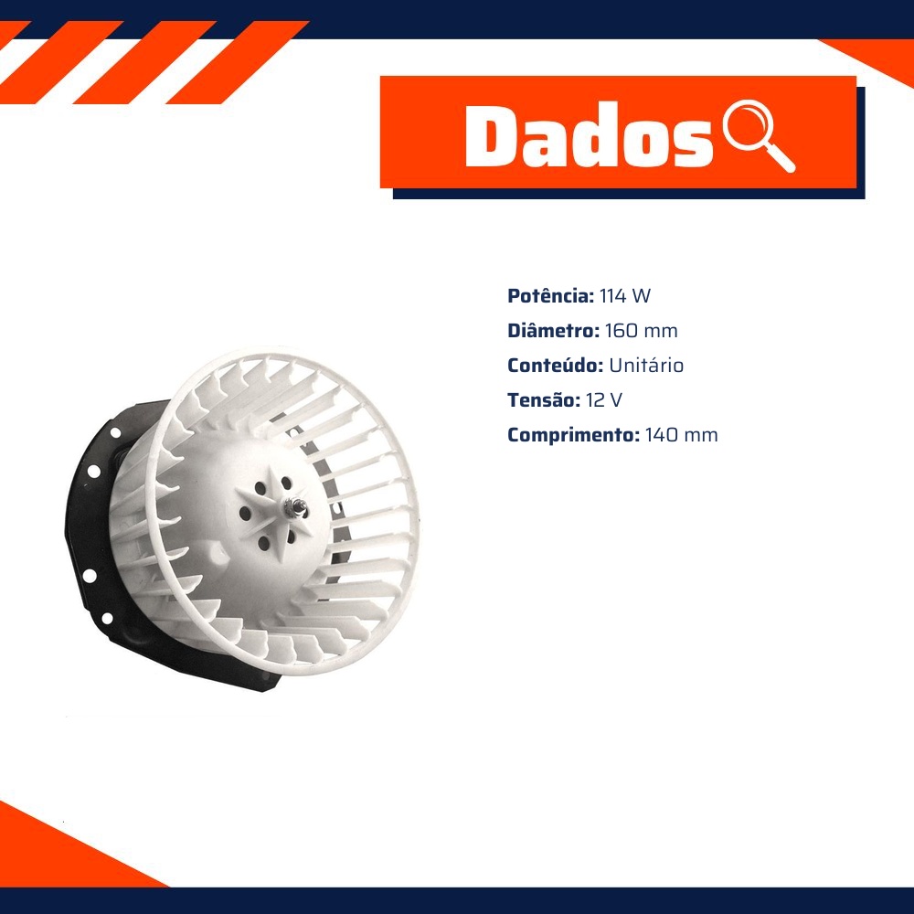 Motor do Ventilador Interno para Chevrolet S10 - Gauss - GE4359