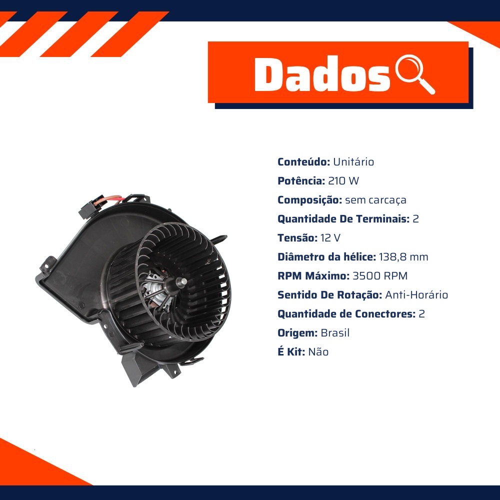 Motor do Ventilador Interno para Chevrolet Corsa e Corsa Sedan - Gauss - GE4873