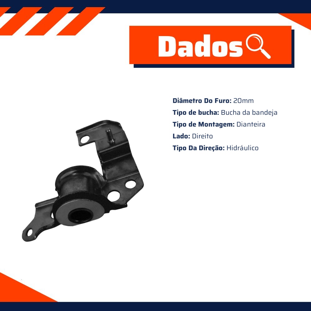 Bucha Traseira Bandeja Dianteira Direita - Cobra Automotiva - B2326