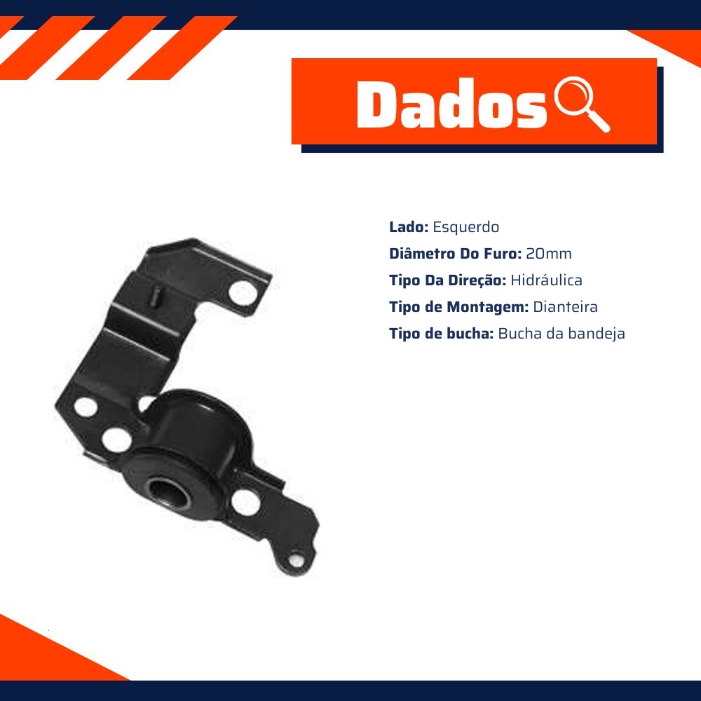 Bucha Traseira Bandeja Dianteira Esquerda - Cobra Automotiva - B2325