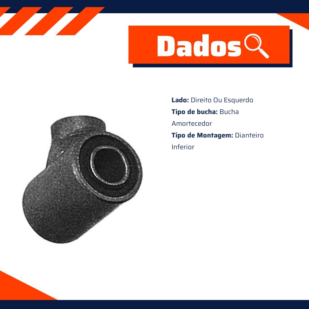 Bucha Inferior Amortecedor Dianteiro - Cobra Automotiva - B3550 / PRB3550
