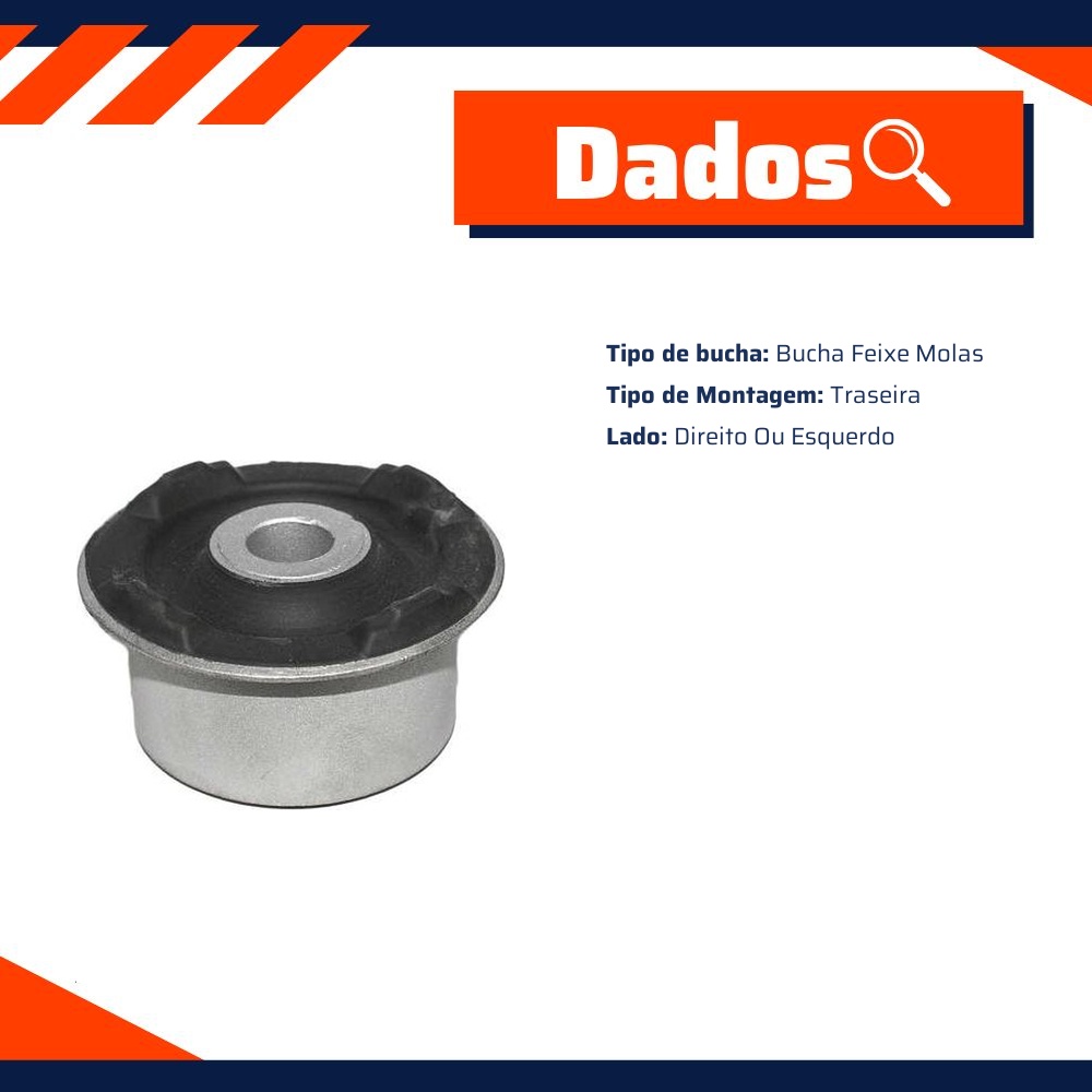 Bucha Dianteira Feixe Molas Traseiro para Ford Ranger - Cobra Automotiva - B3779 C