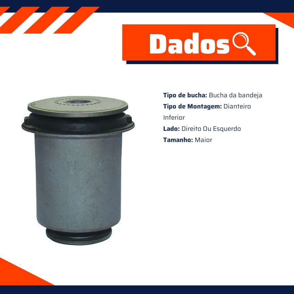 Bucha Maior Bandeja Inferior Dianteira para Toyota Hilux - Cobra Automotiva - B6235 C