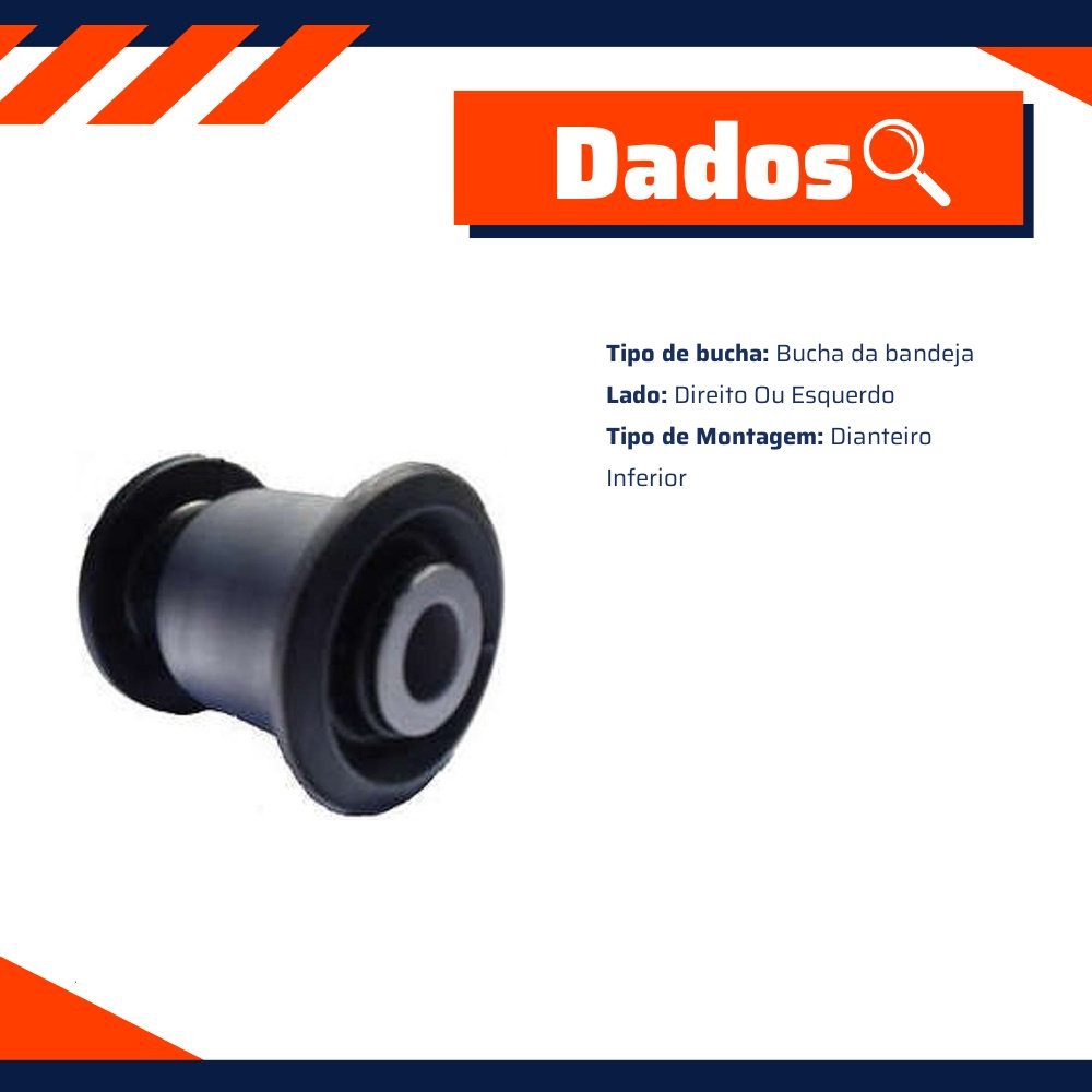 Bucha Dianteira Bandeja Inferior Dianteira para Volkswagen Amarok - Cobra Automotiva - B7973 C