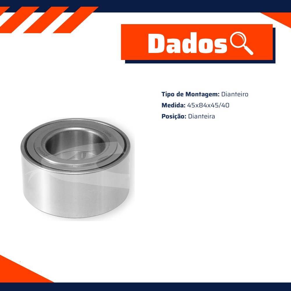 Rolamento Roda Dianteira para Honda Accord - Cobra Automotiva - DAC458440 C