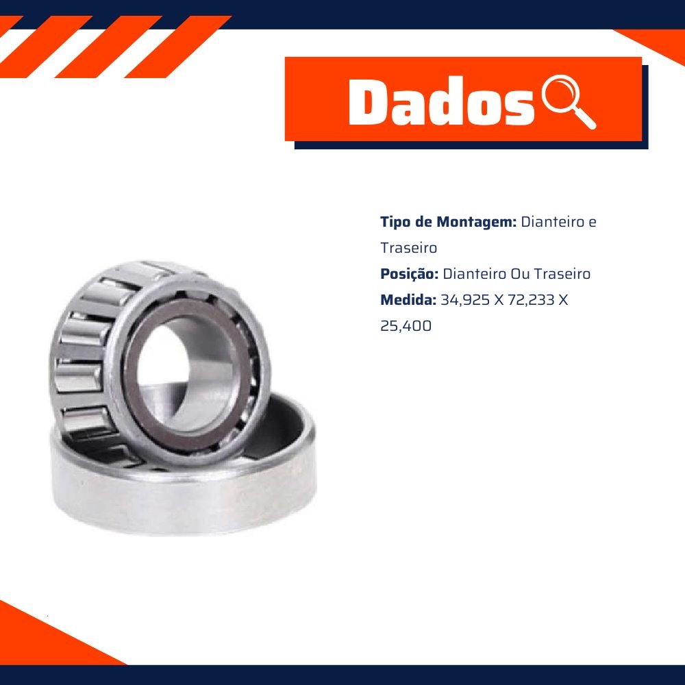 Rolamento Diferencial - Cobra Automotiva - HM88610649