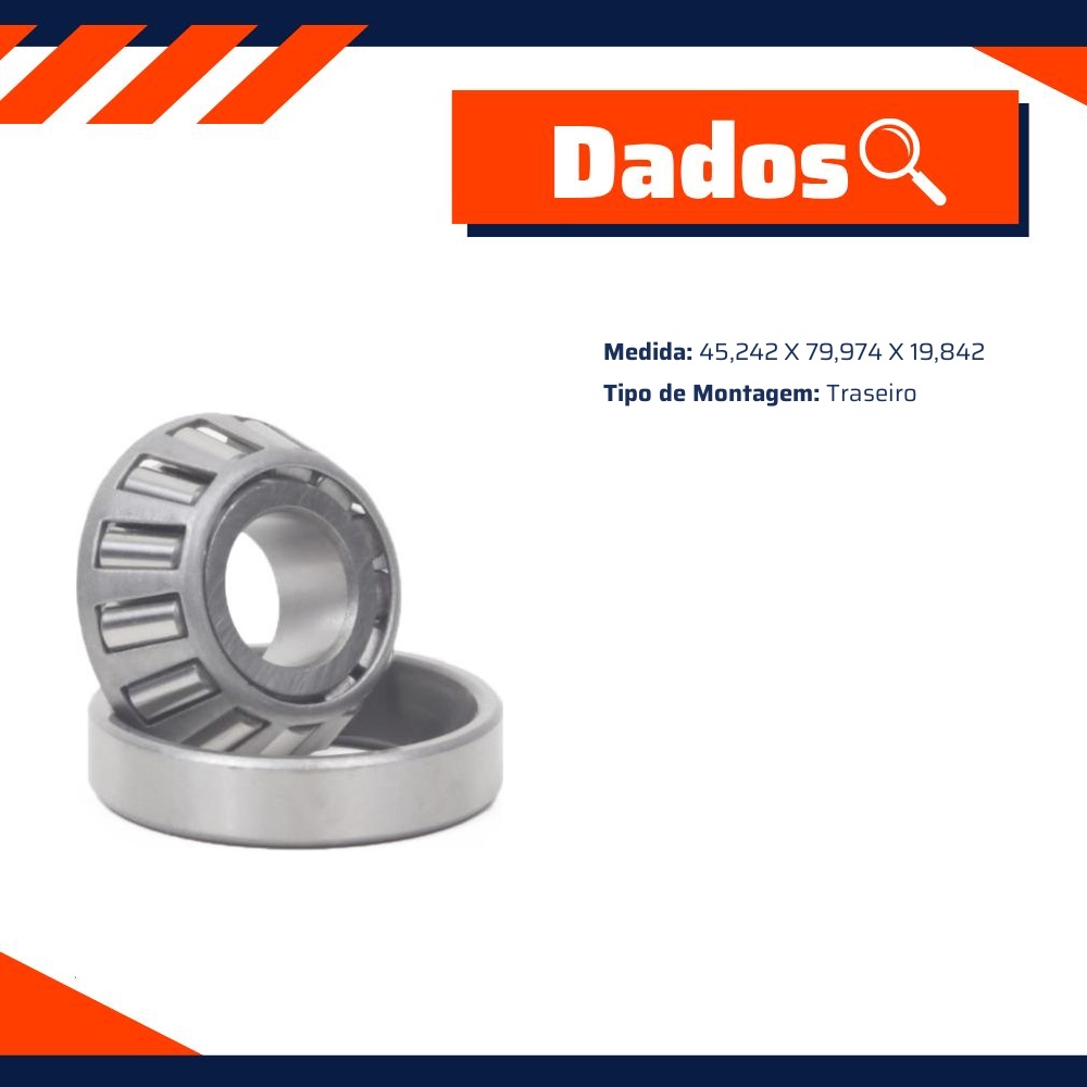 Rolamento Diferencial para Chevrolet C-10 - Cobra Automotiva - LM603049/LM603014 C