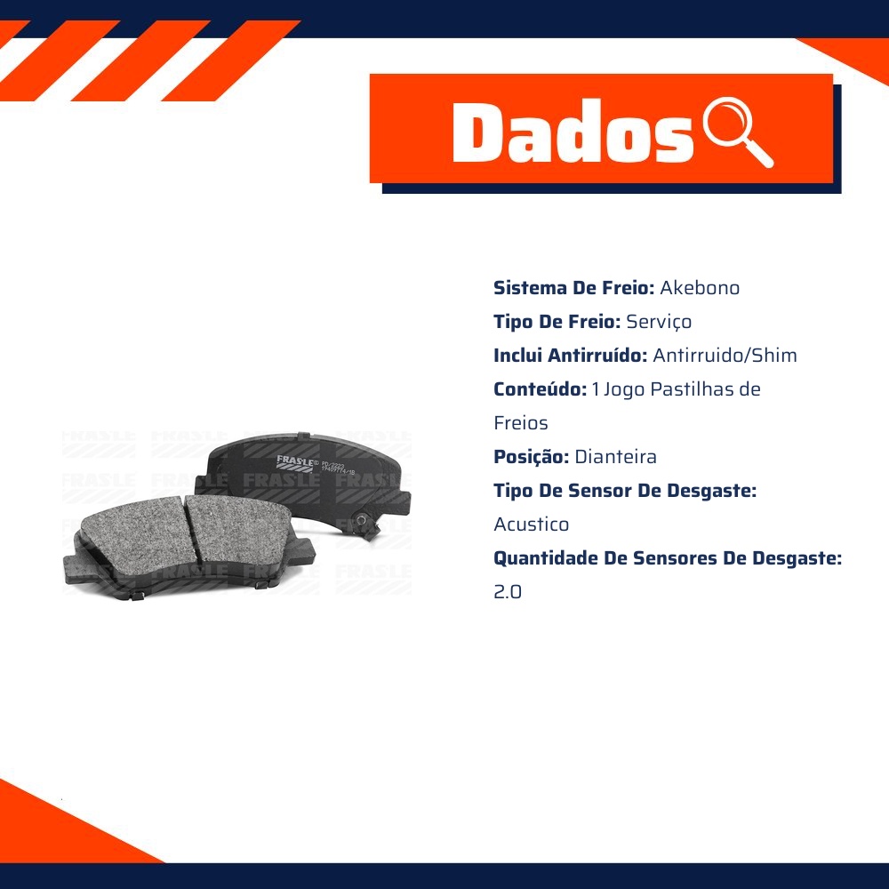 Jogo Pastilha de Freio Dianteira - Fras-le - PD/2223