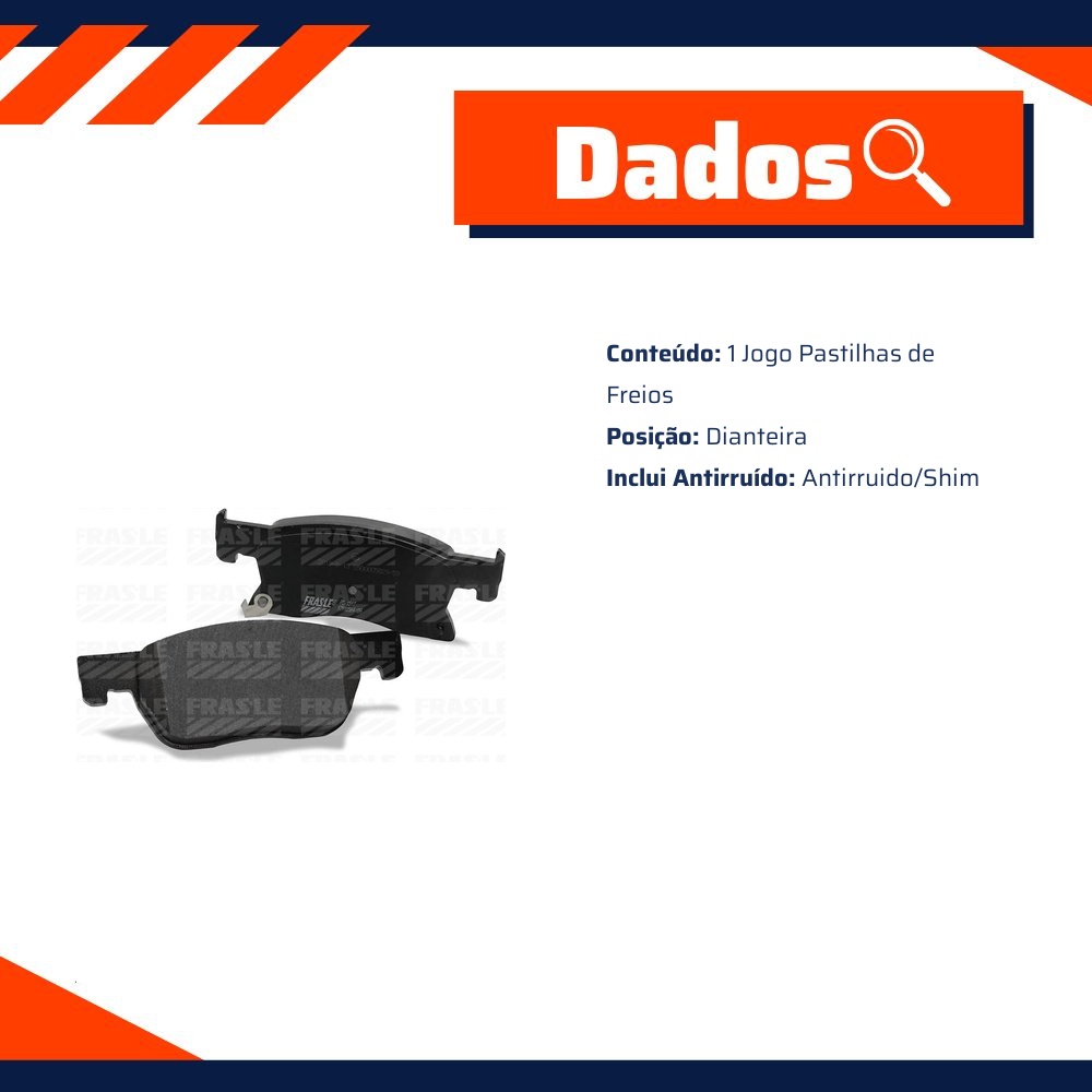 Pastilha de Freio Dianteira para Chevrolet Cruze e Cruze Sport6 - Fras-le - PD/1517
