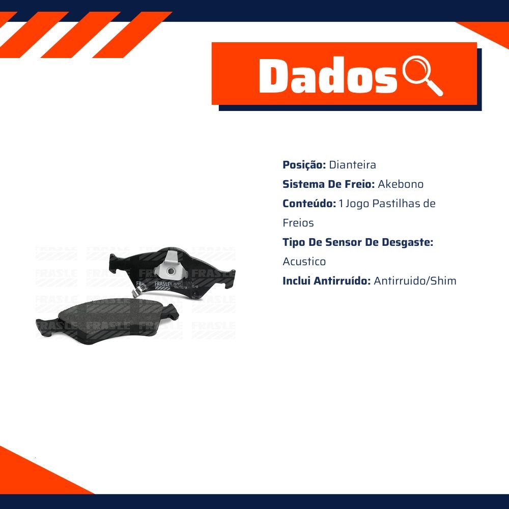 Pastilha de Freio Dianteira para Honda FIT - Fras-le - PD/503