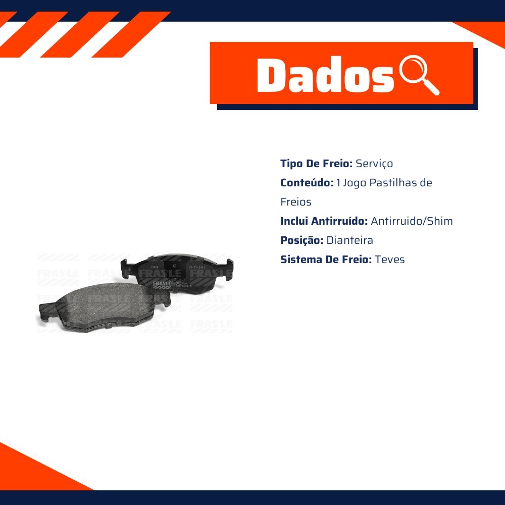 Pastilha de Freio Dianteira para Fiat Strada - Fras-le - PD/2226