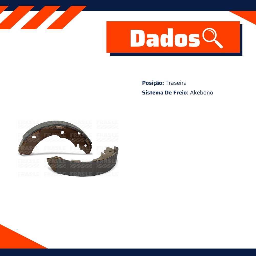 Sapata de Freio Traseira para Chevrolet S10 e Mitsubishi L200 - Fras-le - MI/370-CP