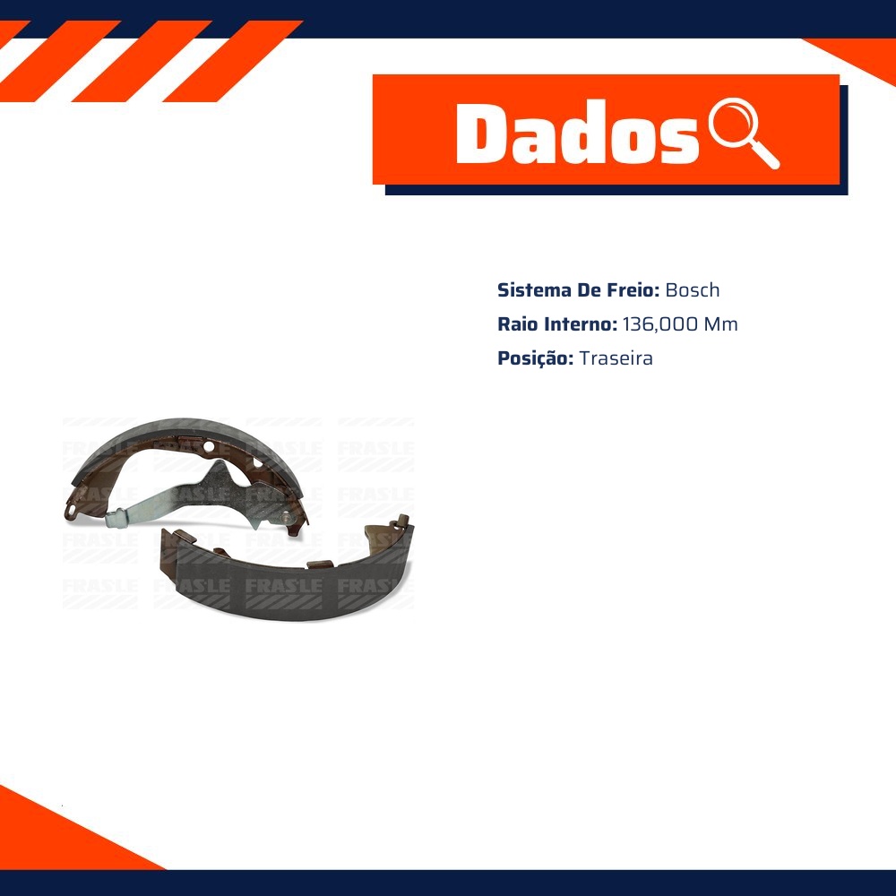 Sapata de Freio Traseira para Volkswagen Amarok - Fras-le - VW/282-CPA