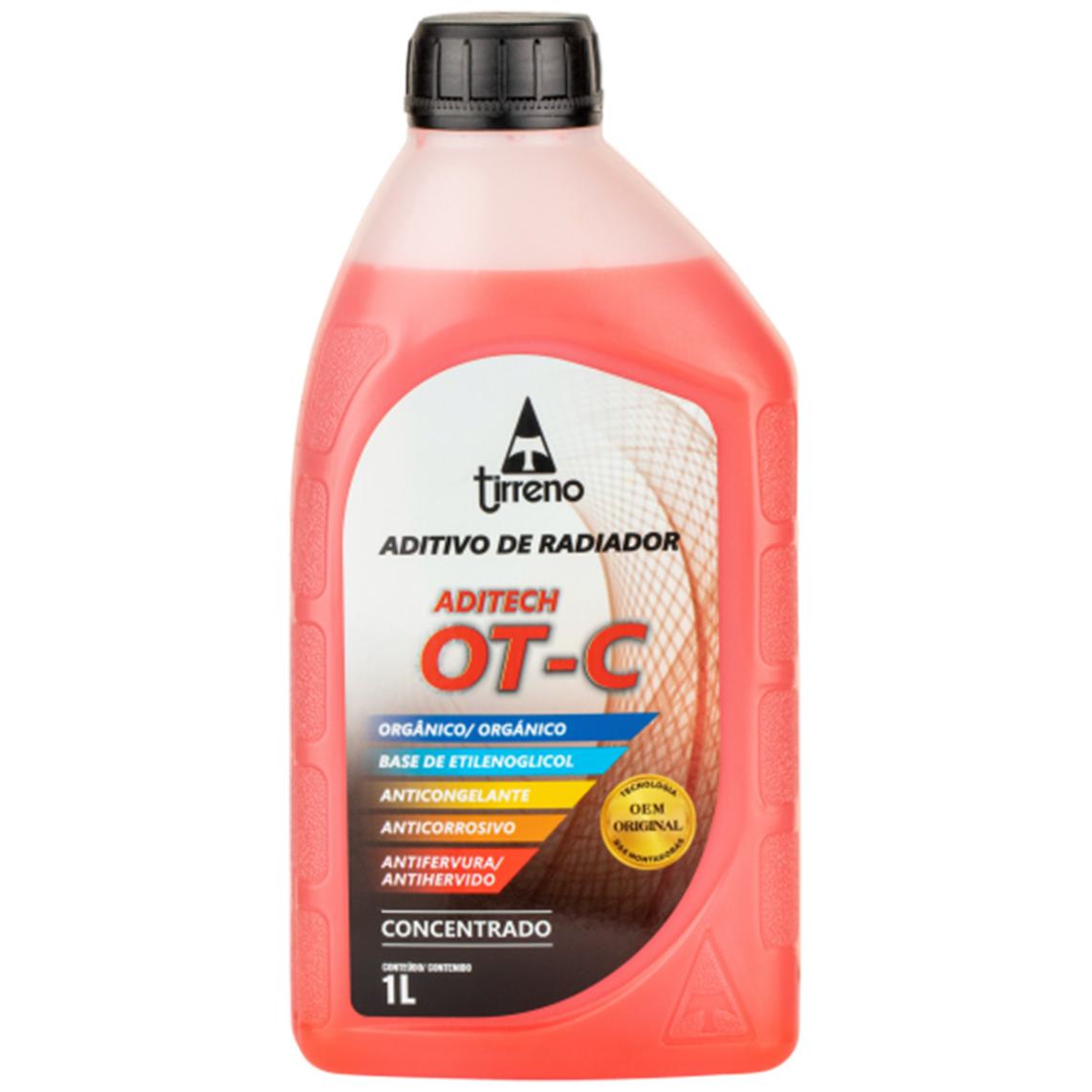 Aditivo para Radiador Laranja Tirreno Aditech OT-C Orgânico Concentrado 1 Litro - Tirreno - FLU/DS/303FU1