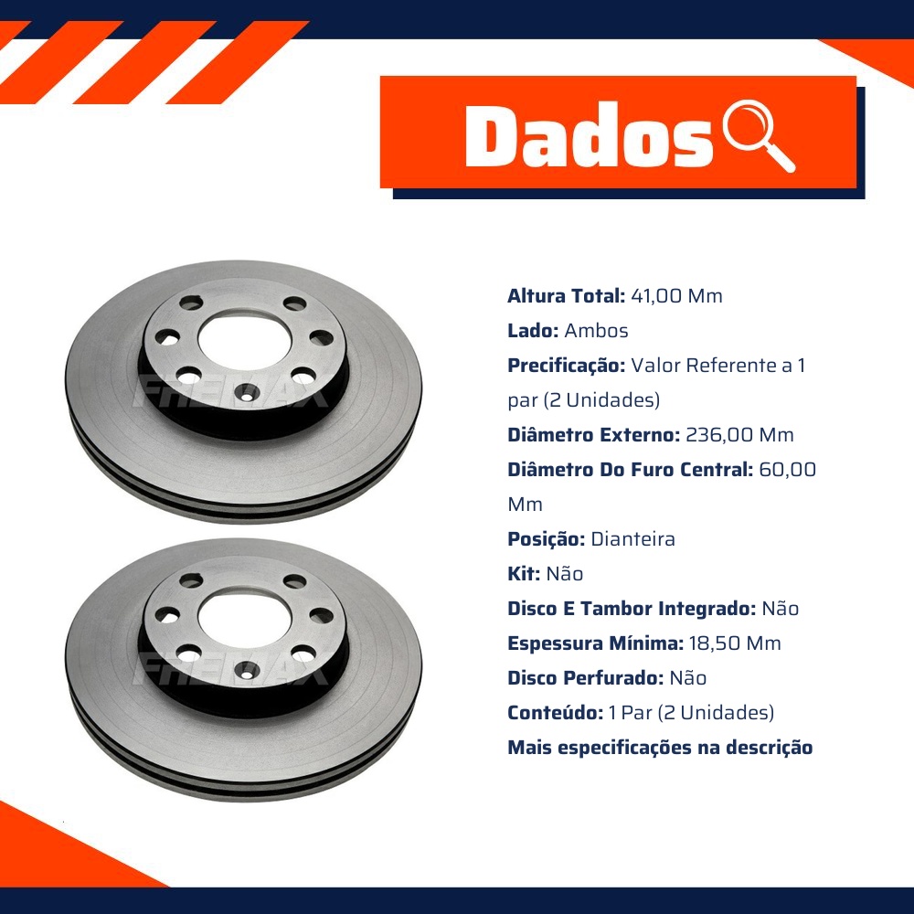 Par de Discos de Freio Ventilado Dianteiro - Fremax - BD1440