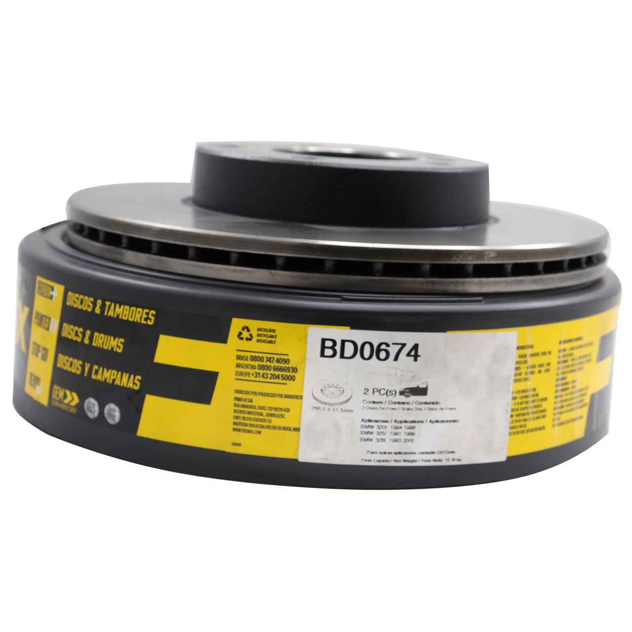 Par de Discos de Freio Ventilado Dianteiro - Fremax - BD0674