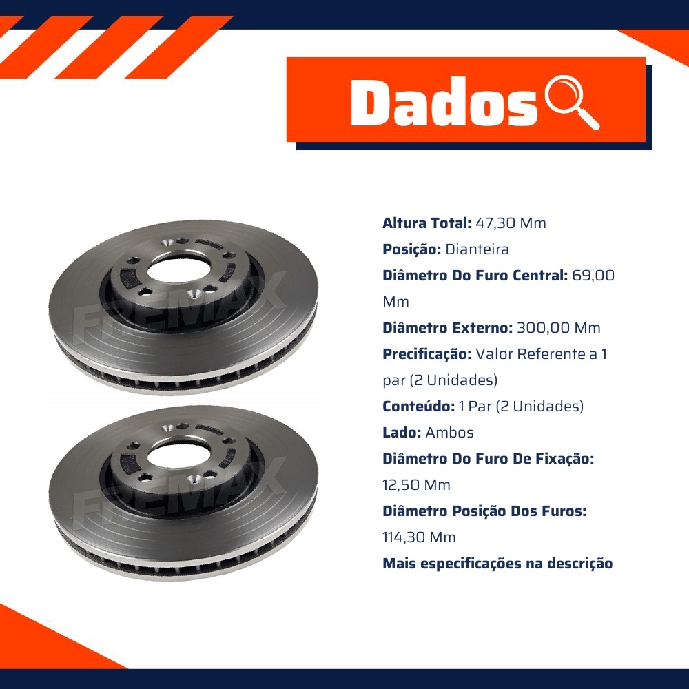 Par de Discos de Freio Ventilado Dianteiro - Fremax - BD0586