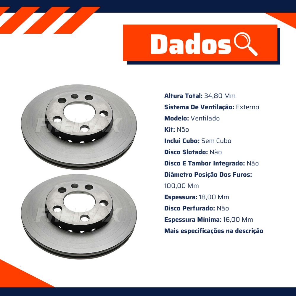 Par de Discos de Freio Ventilado Dianteiro - Fremax - BD5308