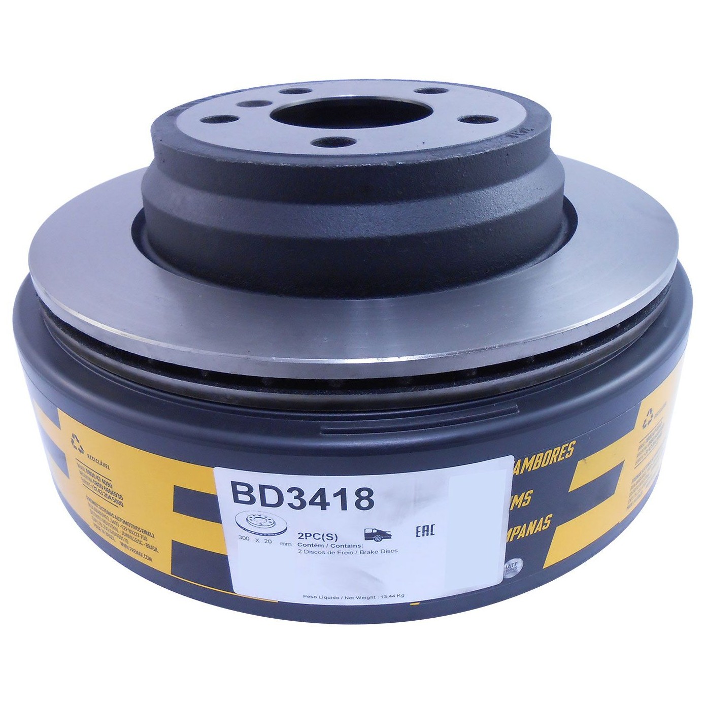 Par de Discos de Freio Ventilado Traseiro - Fremax - BD3418