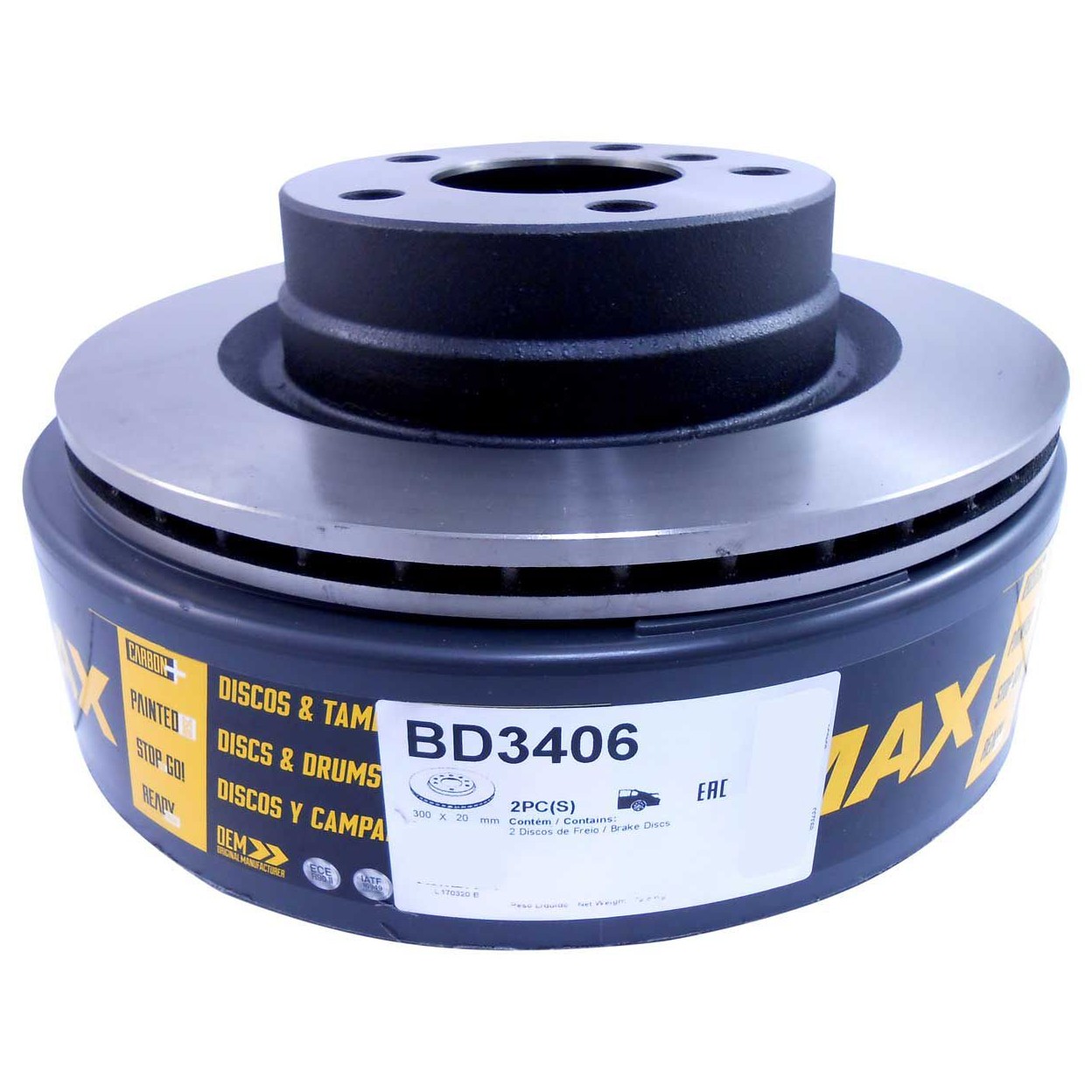Par de Discos de Freio Ventilado Traseiro - Fremax - BD3406