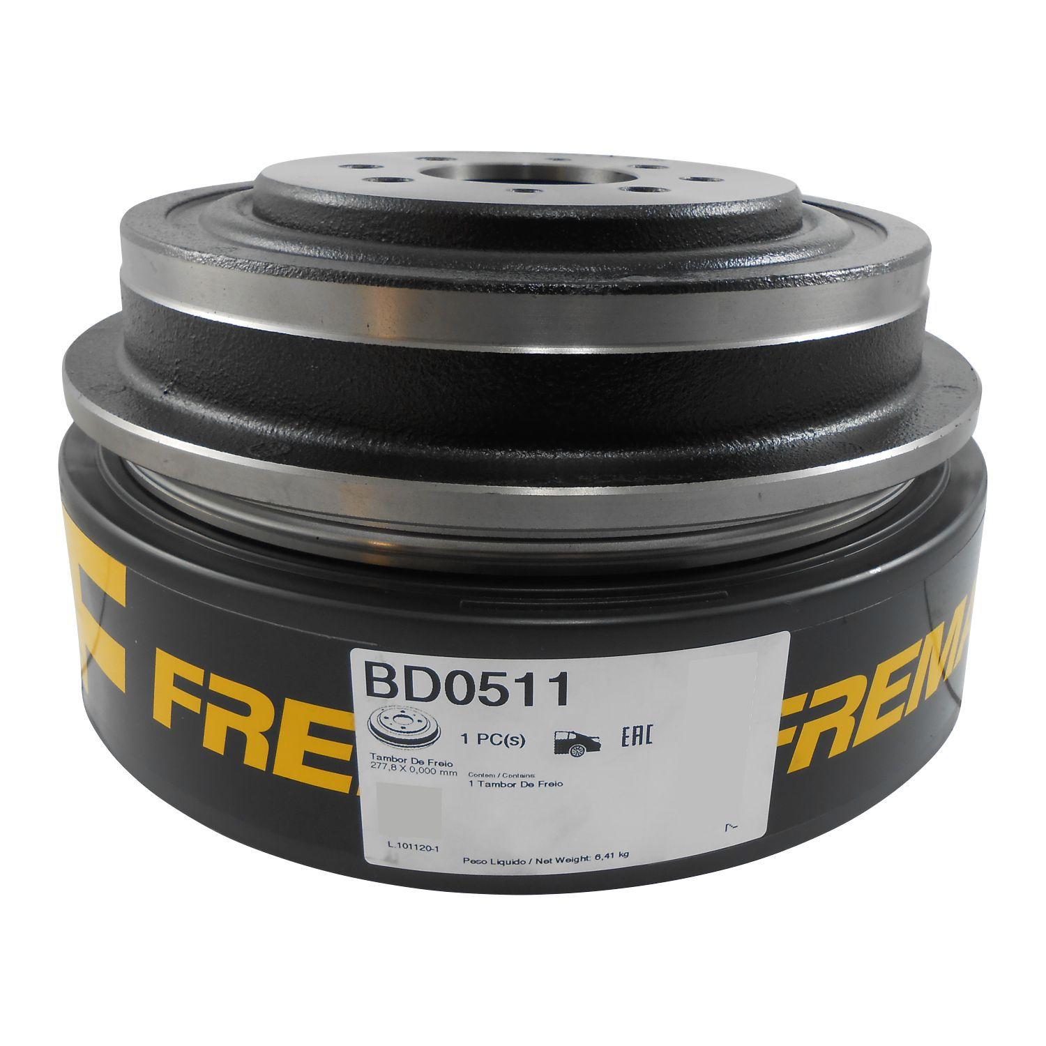 Tambor de Freio Traseiro 1 Unidade - Fremax - BD0511