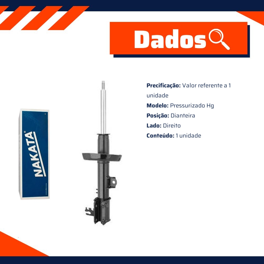 Amortecedor Dianteiro Direito da Suspensão para Chevrolet Astra Hatch e Astra Sedan - Nakata - HG 32871