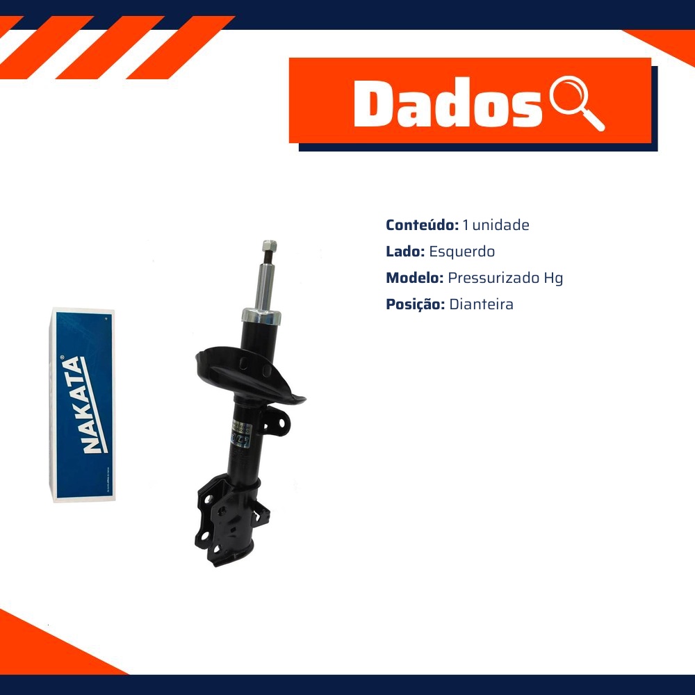 Amortecedor Dianteiro Esquerdo da Suspensão para Honda CR-V - Nakata - HG 41074