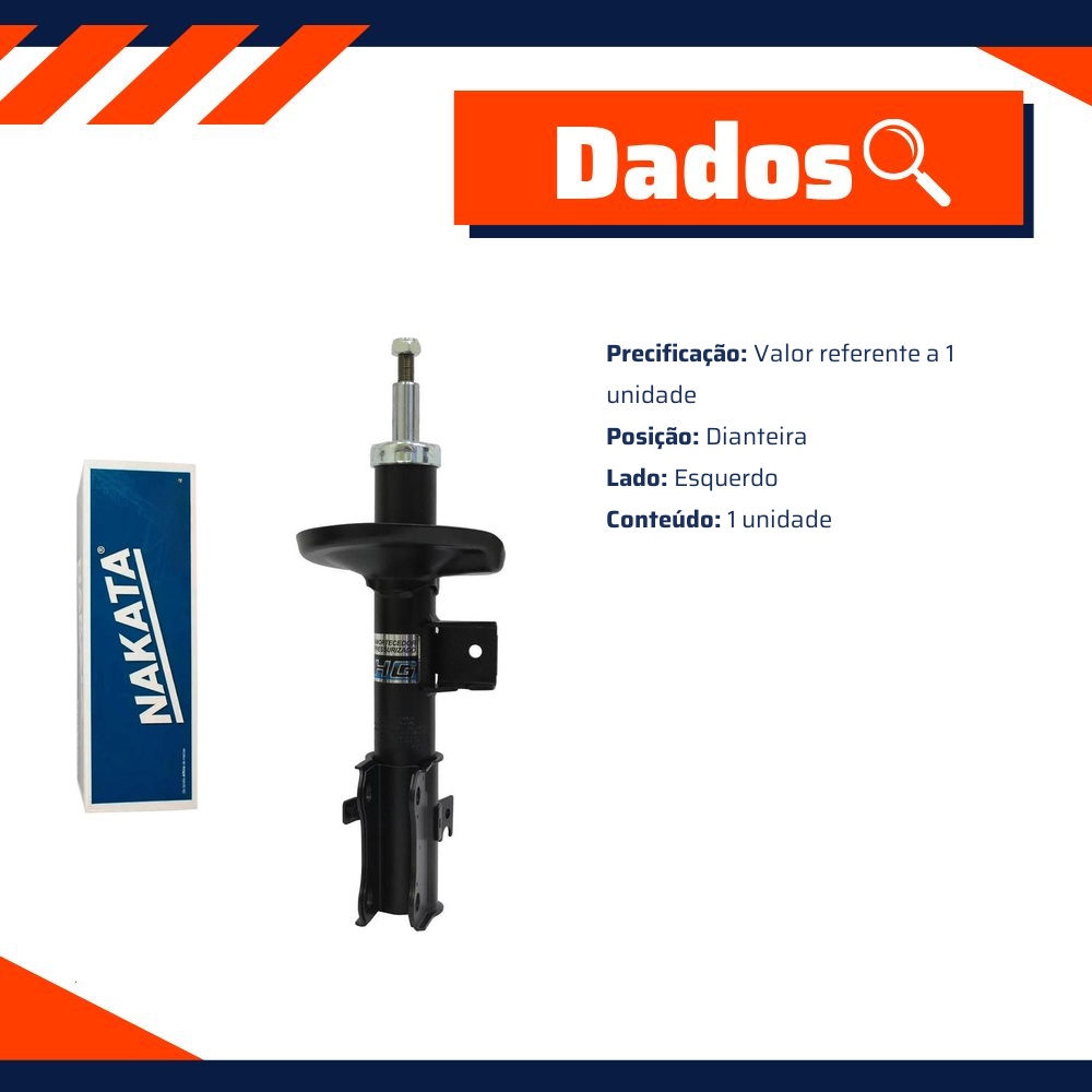 Amortecedor Dianteiro Esquerdo da Suspensão para Suzuki Grand Vitara - Nakata - HG 41093