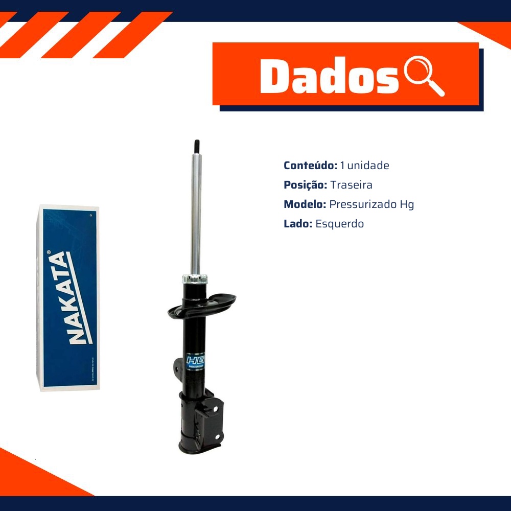 Amortecedor Traseiro Esquerdo da Suspensão para Jeep Renegade - Nakata - HG 41197