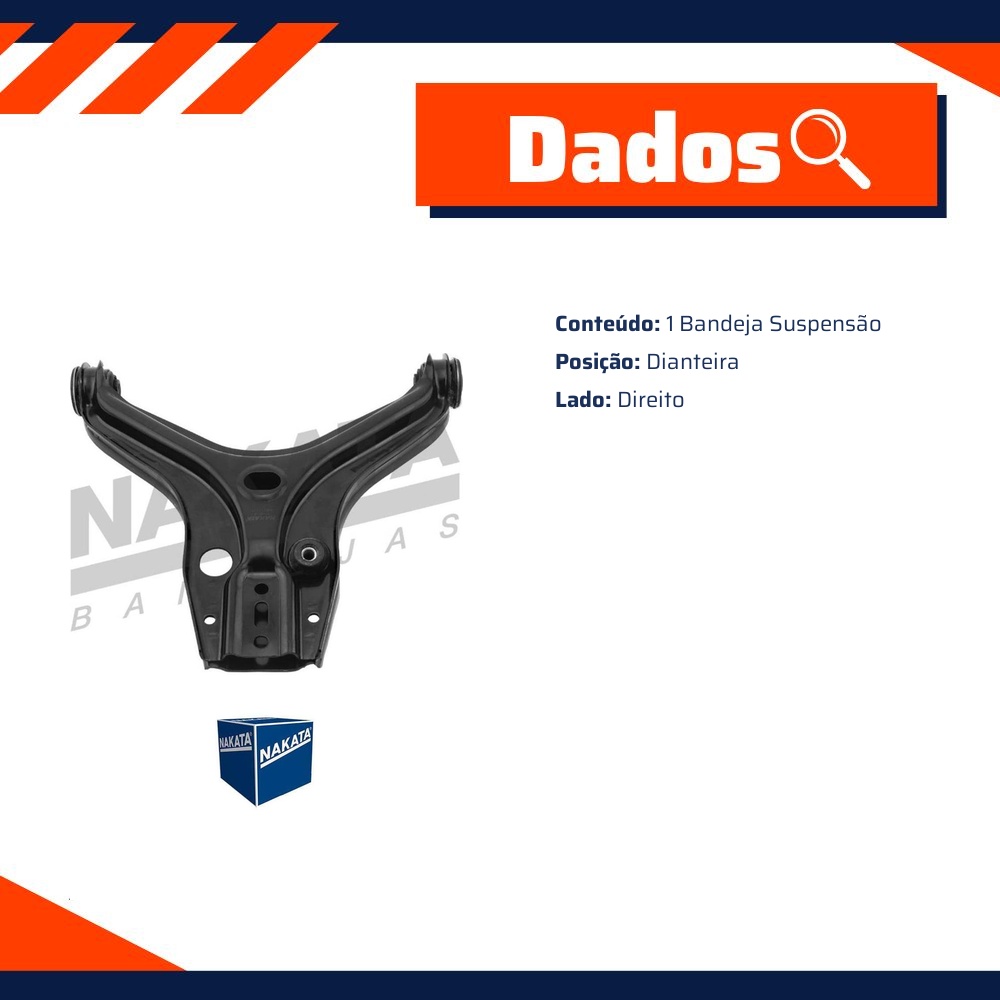 Bandeja de Suspensão Dianteira Direita - Nakata - NBJ1010D