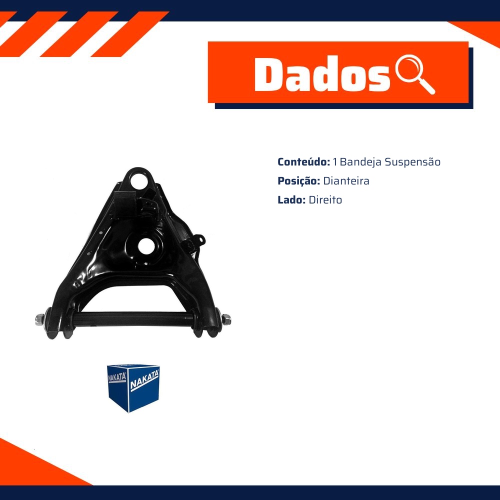 Bandeja de Suspensão Dianteira Direita para Chevrolet D-20 e Silverado - Nakata - NBJ3013D