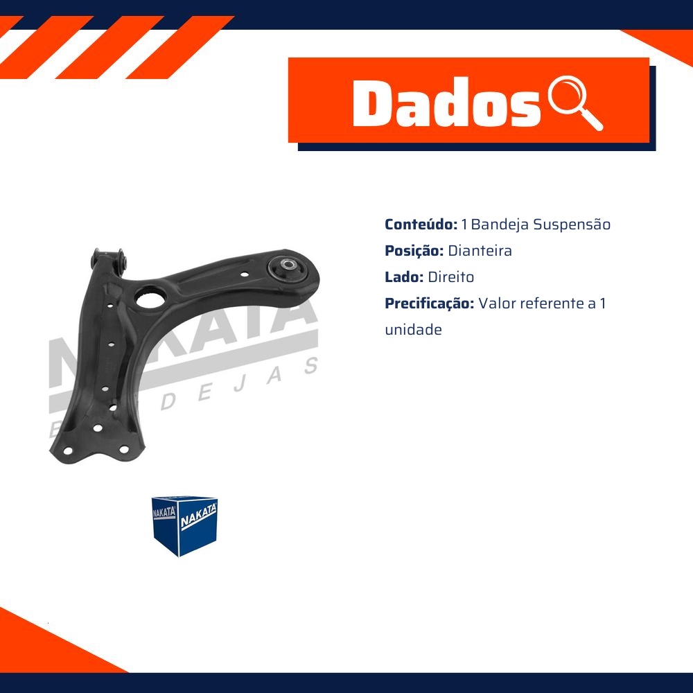 Bandeja de Suspensão Dianteira Direita - Nakata - NBJ1011D