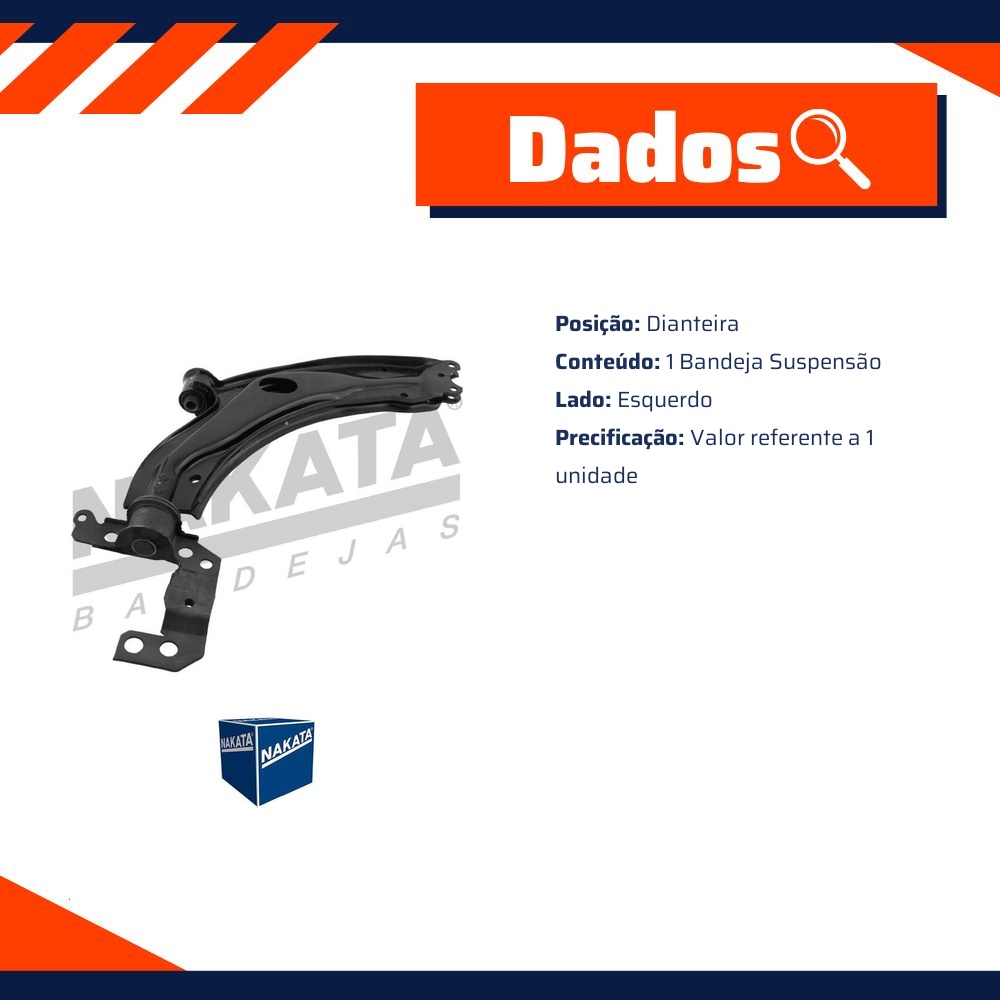 Bandeja de Suspensão Dianteira Esquerda - Nakata - NBJ4004E