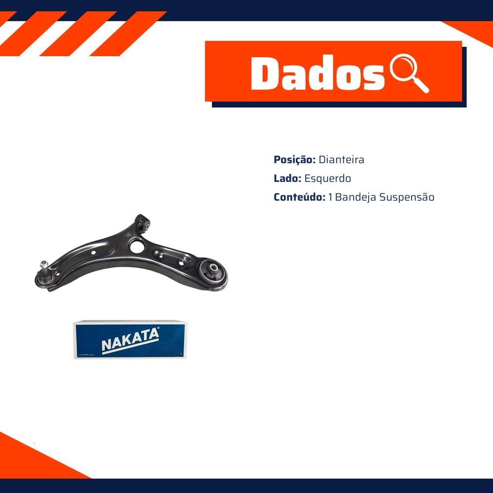 Bandeja de Suspensão Dianteira Esquerda para Hyundai Creta - Nakata - NBJ8010EP
