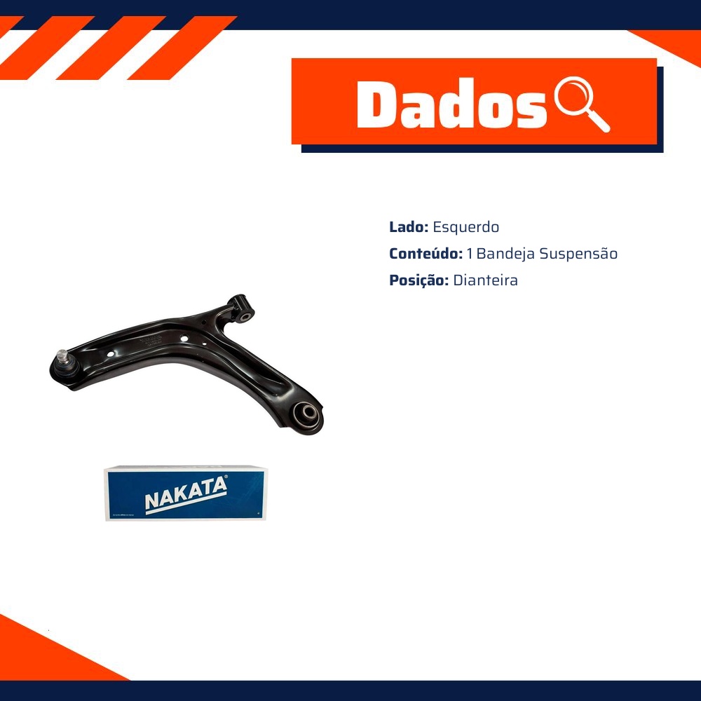 Bandeja de Suspensão Dianteira Esquerda para Renault Kwid - Nakata - NBJ6014EP