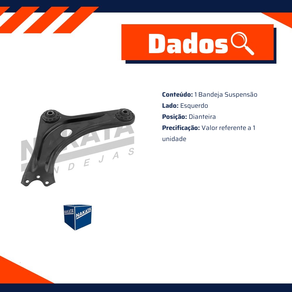 Bandeja de Suspensão Dianteira Esquerda - Nakata - NBJ5004E