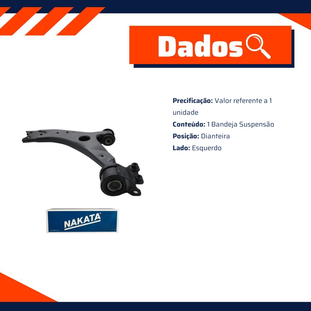 Bandeja de Suspensão Dianteira Esquerda para Ford Focus e Focus Sedan - Nakata - NBJ2013E