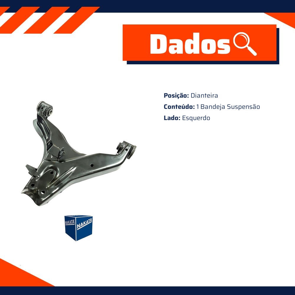 Bandeja de Suspensão Dianteira Esquerda para Mitsubishi L200 e Pajero Dakar - Nakata - NBJ9009E