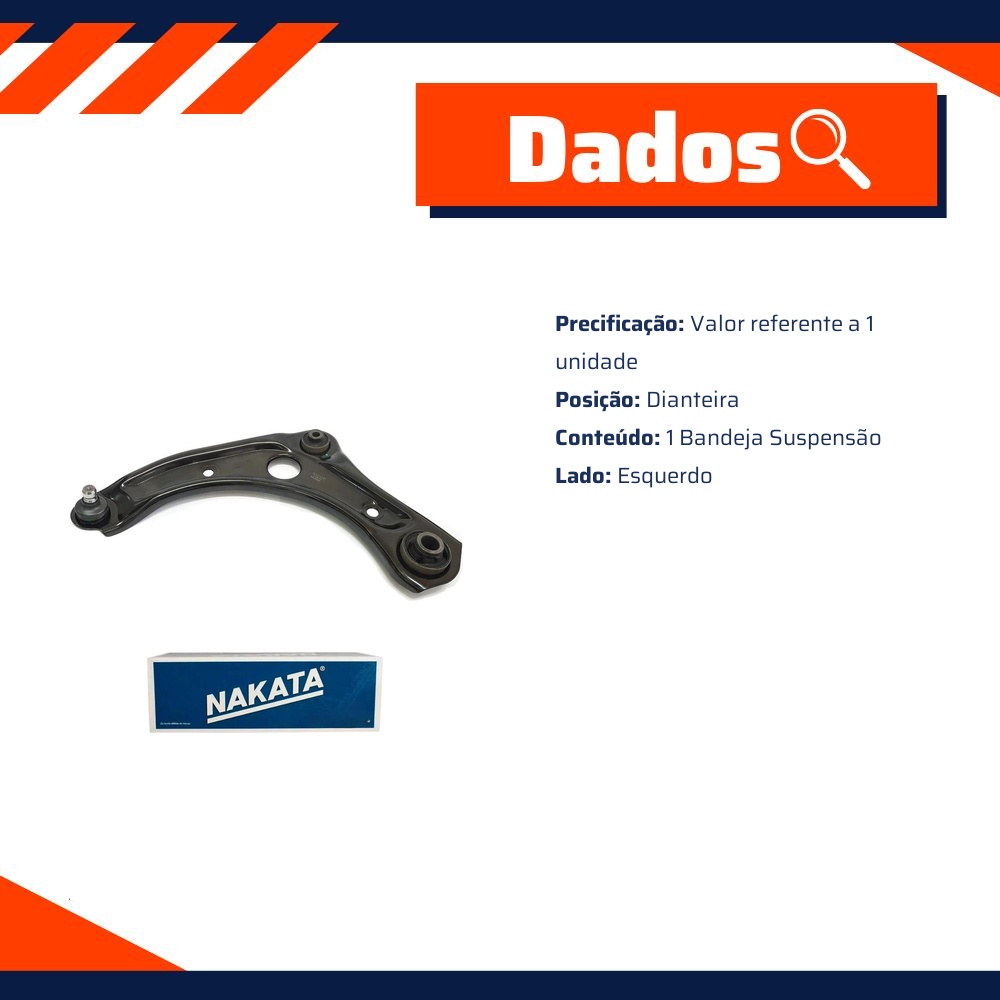 Bandeja de Suspensão Dianteira Esquerda para Nissan March e Versa - Nakata - NBJ6003EP