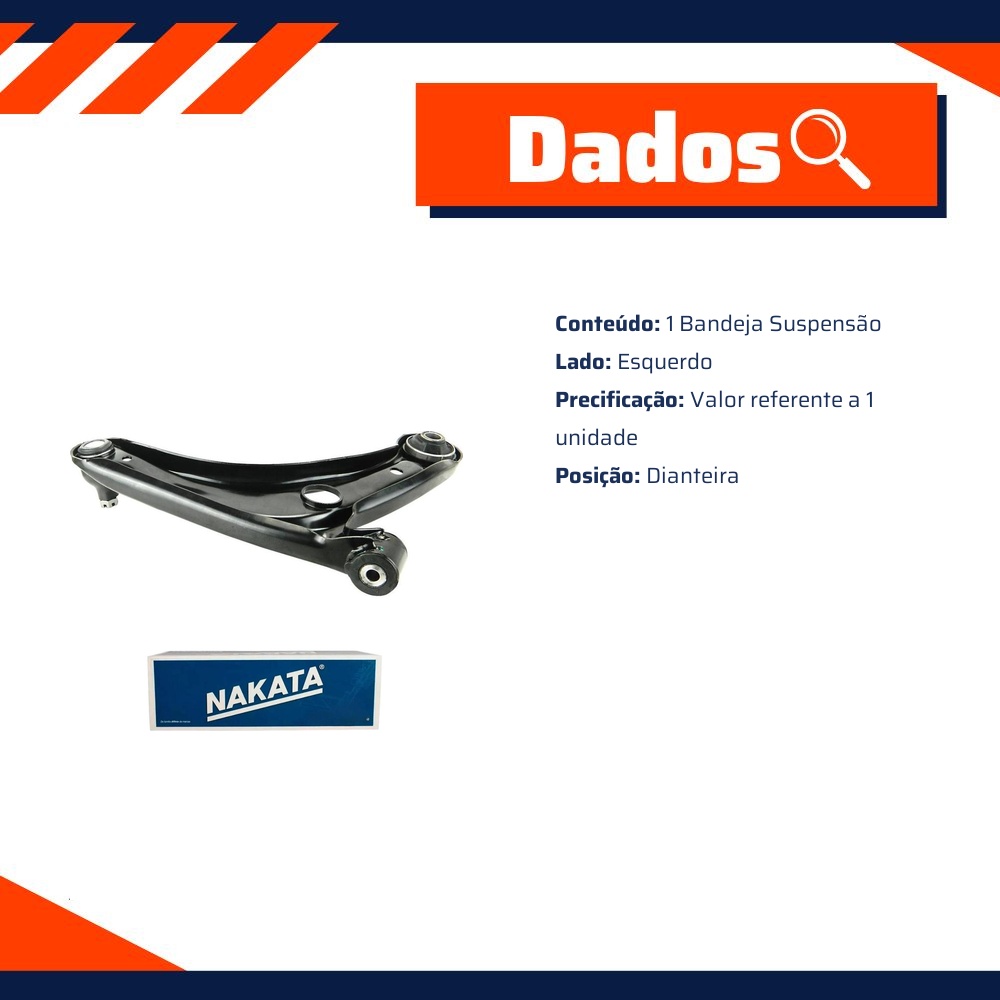 Bandeja de Suspensão Dianteira Esquerda para Honda FIT - Nakata - NBJ7005EP