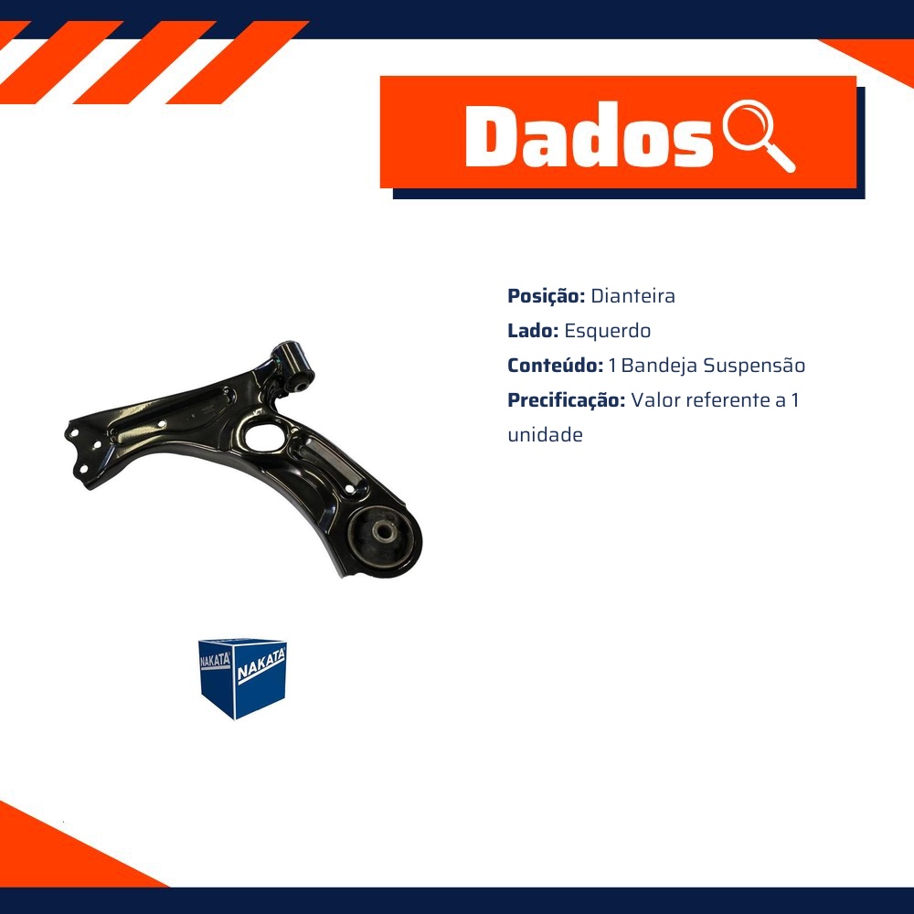 Bandeja de Suspensão Dianteira Esquerda - Nakata - NBJ3016E